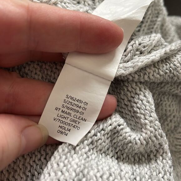 Gap light grey gray marked open front cardigan sweater EUC small - Picture 5 of 12